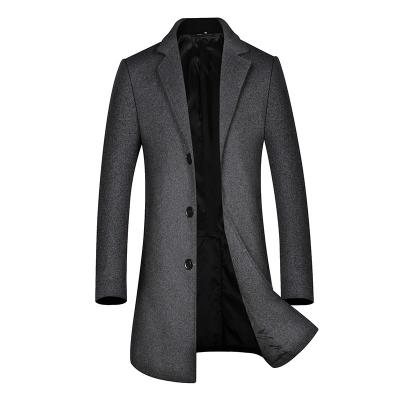 China SIPO Men's Mid Ditch Length Men's Autumn And Winter Business Casual Coat Slim Anti-shrink Woolen Jacket for sale