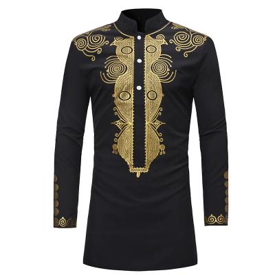 China Long The Medium Kurta SIPO Shirt Men Shirt European And American Printed Ethnic Wholesale Kurta Sets For Men's Punjabi for sale