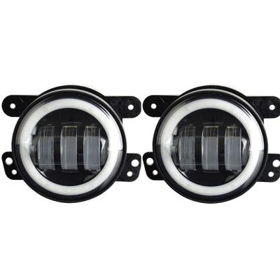 China 4-inch 30W*2 CREE LED Fog Lights Halo Ring Angel Eyes for Jeep Wrangler 97-16 JK TJ LJ ATV (1 Pair) for sale