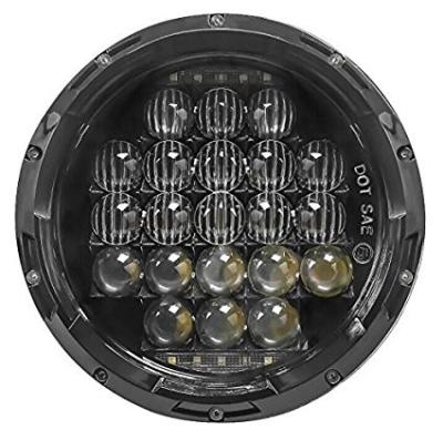 China 5D New 2pcs 7-inch 105W White LED Round-shaped Headlight for Jeep LED Daytime Running Lights for sale