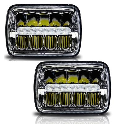 China Square LED Headlights, 5x7/7x6-inch Sealed Beam Headlamp H/Low Beam with Parking Light Replace for sale