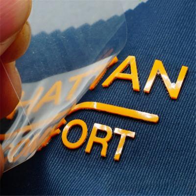 China Wholesale Custom Strong Elasticity 3d Printing Transfer Patches Hot Label Silicone Badge Heat Transfer For T Shirts for sale