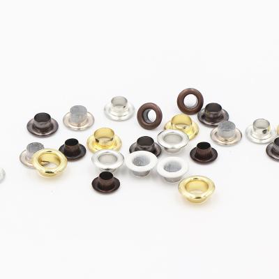 China Customized Nickel Free Metal Hardware Grommet Iron Alloy Brass Grommet For Garment Boots Dressing for sale