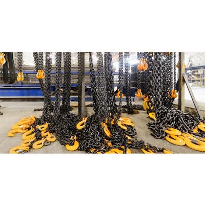 China Black 2m lifting chain ASTM/NACM/EN 818 10mm sling g80 sling / hoist chain for sale