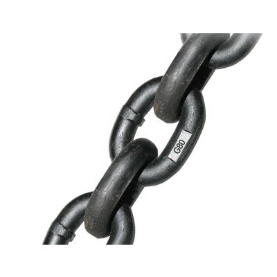 China Lifting / Crane Chain G80 6-42mm Black Alloy Blacked Lifting And Hoisting Chain for sale