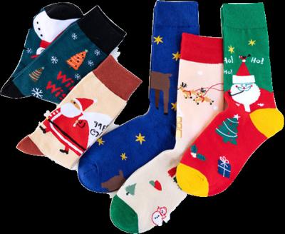 China New Merry Christmas Fashion Winter Sporty Stain Men's Socks Men's Santa Snow Socks 10 Colors Elk Merry Christmas Sporty Socks for sale