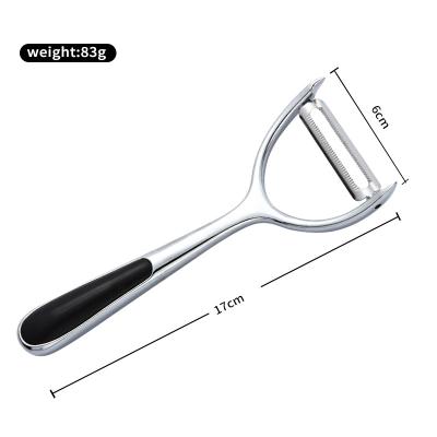 China Hot Viable Zinc Alloy Non-slip Zinc Alloy Potato Kitchen Instrument Metal Handle Potato Vegetable Peeler Selling Apple Peeler for sale