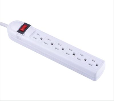 China ABS 6 CR 010 Power Strip Surge Protector Outlets 3ft 6ft Power Switch Universal American Resettable Extension Cord ETL Certification for sale