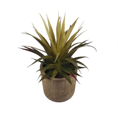 China Z2043 Minimalist Retro Air Pineapple Potted Plants Bonsai Plants With Pottery Clay Pot Green for sale