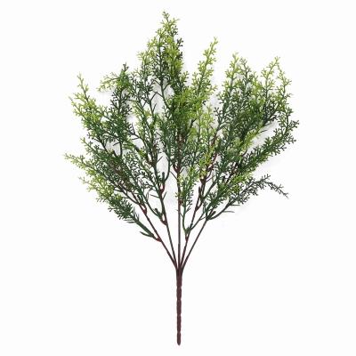 China Decoration Grass Ornaments Artificial Bush Plant For Indoor Simulation Fern Green Plastic Decoration AHB1078 for sale