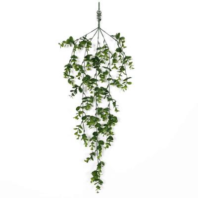 China S323 Decoration Wall Hanging Plastic Flowers Eucalyptus Artificial Grass Vine For Home Decor for sale