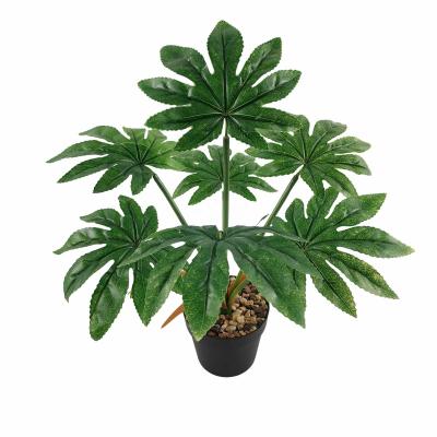 China Contemporary YHE111-620-7 Indoor and Outdoor Artificial Bonsai Fern Decoration Green Leaf Bonsai for sale