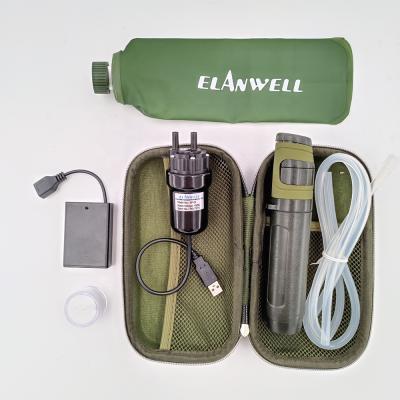 China Camping/hiking/outdoors/travel/survival/boating military mountain hiking small water filter with pump for sale