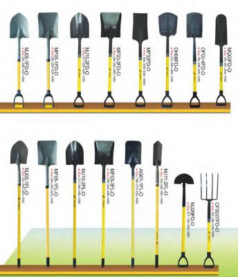 China We supply FSC product square and round point garden shovel tools with wooden handle and fiberglass handle garden tools and equipment for sale