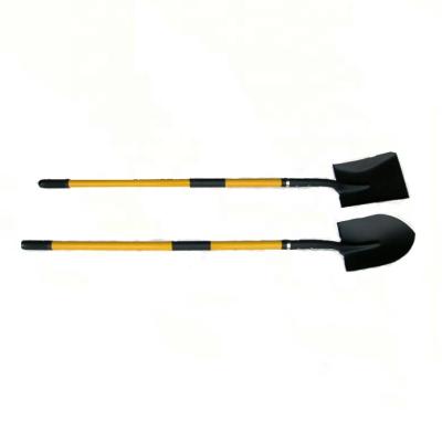 China Heavy Duty Agricultural Digging Shovels With Carbon Steel Round Or Wooden Handle for sale