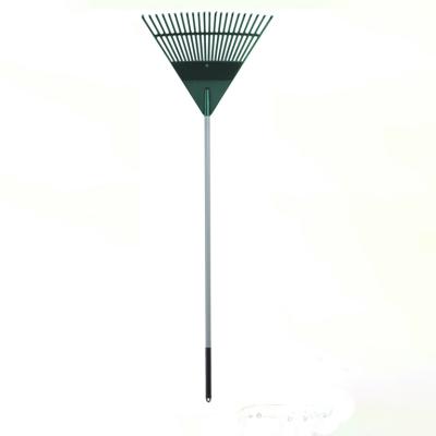 China Garden Rake 22 Teeth, Long Handle, High Quality Hot Selling, Customized Color, PP Plastic Head, Leaf Rake for sale