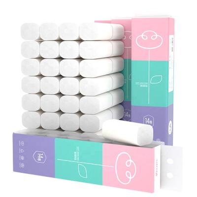 China Best Price Tissue Paper Home Tissue Roll Coreless Soft White Virgin Wooden Toilet Paper Tissue Paper for sale