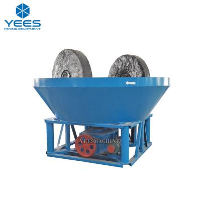 China Low Cost Energy Saving Gold Mill Pan Wet Grinding Mill For Rock Gold Ore for sale