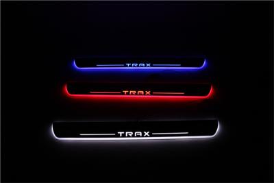 China Chevrolet Trax steplight illuminated door sills / Moving Door Scuff For Front car door for sale