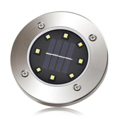 China New 8led Sensor Solar Power Flood Motion Solar Lawn Fill Outdoor Lighting Underground Light à venda