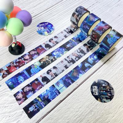 China Wholesale South Korean Stray Decorative Washi Tape Sticker Kids NOEASY Merch Group Idol Kpop Tape for sale