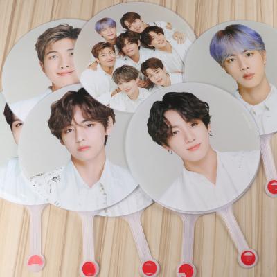 China Wholesale South Korean Merch BTS Group Love Yourself Kpop Seoul Idol The Ultimate Hand Fan Fan Image Plastic Stake for sale