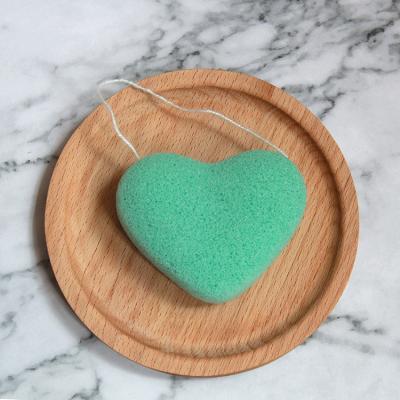 China Facial Shape Private Label Heart Sponge Makeup Natural Fiber MSDS Organic Konjac Sponges Wholesale for sale