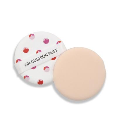 China Wholesale Super Soft Customized Colorful Round Makeup Air Cushion Sponge Customized Picture Ribbon Soft Air Cushion Puff for sale