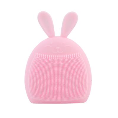 China Facial Cleansing Brush Rabbit Shape Sweep Pore Remover Face Massage Skin Care Waterproof Deep Cleansing Facial Brush for sale