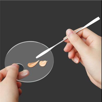 China Factory price stainless steel+acrylic cheap transparent acrylic mixing paddle stainless steel spatula for sale