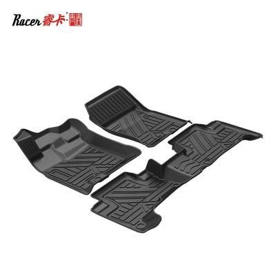 China Waterproof/Anti Slip Floor Mats Compatible For Chevrolet Pioneer 2019-2021 2WD/4WD,Includes Row 3D Unique Black All Weather Guard Strip 1st&2nd for sale