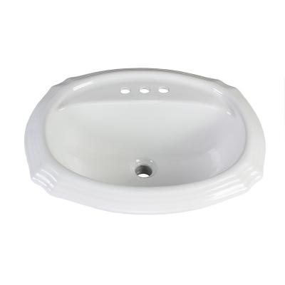 중국 LM229 Eco-friendly Sanitary Ware Bathroom Three 22 Inch Ceramic Faucet Holes Countertop Sink Basins 판매용