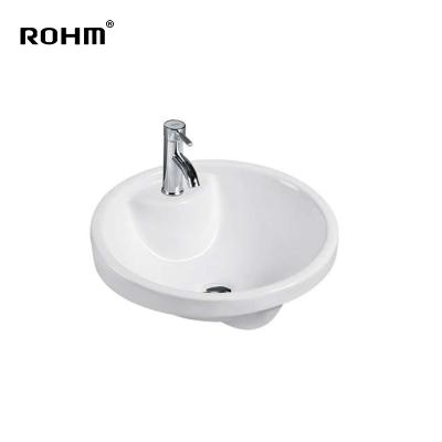 중국 LM048 Eco - Friendly Stocked Above Counter Basin Round Shape Ceramic Hand Wash Basin Bathroom Sink 판매용