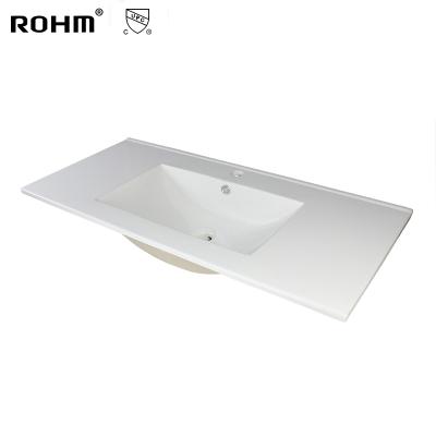 China Bathroom Ware Eco-friendly Stocked H203-100 Ceramic Basin Cabinet Basin High Quality Sanitary Sink zu verkaufen