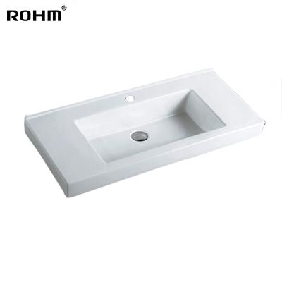 중국 H218-75 High Quality Ceramic Wash Basin Cabinet Design Eco-friendly Stocked Bathroom Ware Sanitary Sink 판매용