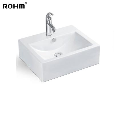 Chine LM267 Bathroom Eco-friendly Art Wash Basin Rectangular Ceramic Modern Stocked Sink à vendre