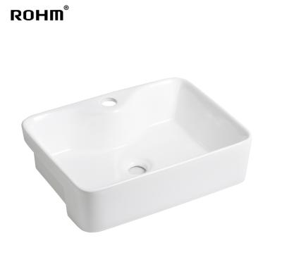 Chine Modern Design LM-D372 Lavatory Art Basin Sanitary Ware Bathroom Eco-friendly Stocked White Ceramic Sink à vendre