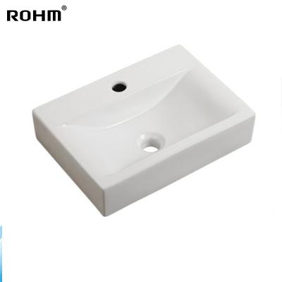 Chine Modern Design LM-0452 Eco-friendly Art Basin Ceramic Bathroom Sink Worktop Basin Hand Wash Rectangular Sink à vendre