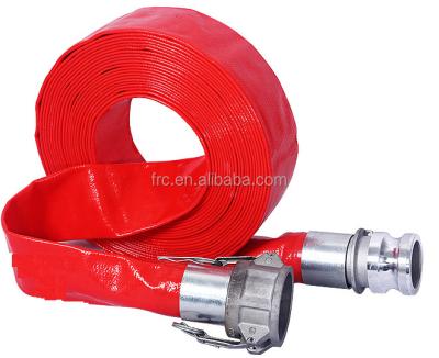 China High Pressure Lay Irrigation Pvc Sprinkler Flat Hose With Camlock Coupling for sale