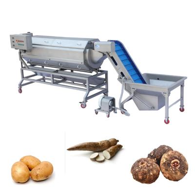 China Industrial U shape potato brush yam peeler commercial supply konjac machine for 1000-3000 kg/h capacity washing and peeling machine for sale