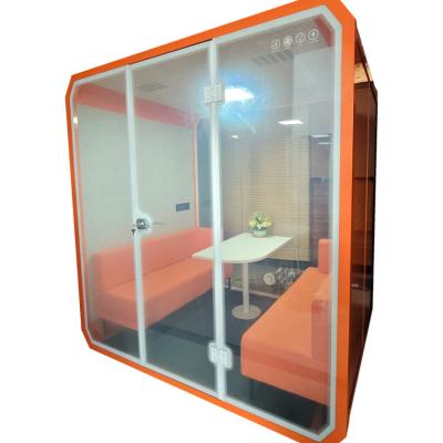 China Acoustic Adjustable Acoustic Reception Desk Booth Pod Sound Isolation Silent Booth(Other) Isolation Booth for sale