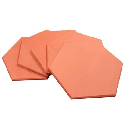 China NRC Acoustic High Level Hexagon Fabric Wall Panel Soundproof Fabric Acoustic Panel for sale