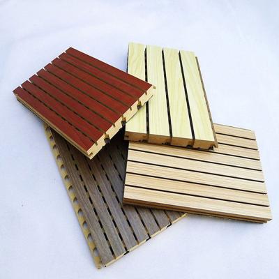 China Fireproof Studio Auditorium Decorative MDF Panel Wood Acoustic Wall Panels for sale