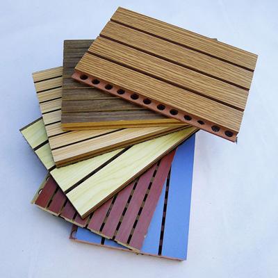 China Fire Retardant Fire Retardant Wooden Acoustic Panel Slotted Wooden Panels For Conference Room for sale