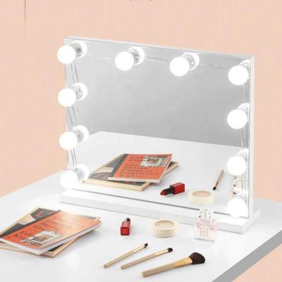 China Makeup Hollywood Lighted Vanity Mirror With Bulbs / Light Up Vanity Dressing Table Mirror For Bedroom for sale