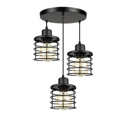 China Vintage Nordic Indoor Pendant Lamp E27 Desk Lighting Indoor Hanging Led Round Light Dining Pendant Lamp for sale