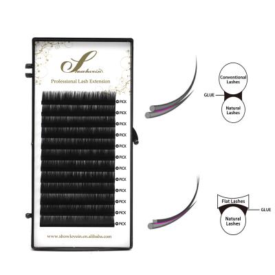 China False Flat Mink False Eyelashes Premium Silk Flat Ellipse Extension Lash Trays Lash Extension Matte for sale