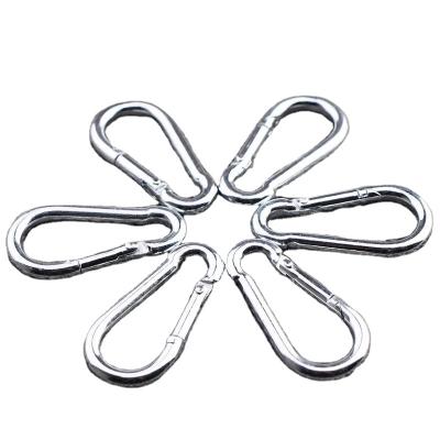 China Small 5X50MM Carabiner Safety Snap Iron Carabiner Hook Durable High Quality Main Chain Carabiner Hook Heavy Duty for sale