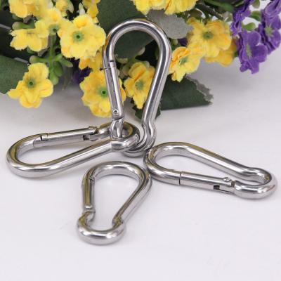 China OEM Snap Round Climbing Hook Stainless Steel Carabiner Small Carabiner Mini Carabiner 304 Quality Safety Durable Heavy Duty for sale