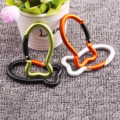 China Durable Wholesale High Grade Smaller 41x75x6.8MM Fish Shaped Carabiner Keychains , Animal Shaped Carabiner For Climbing for sale